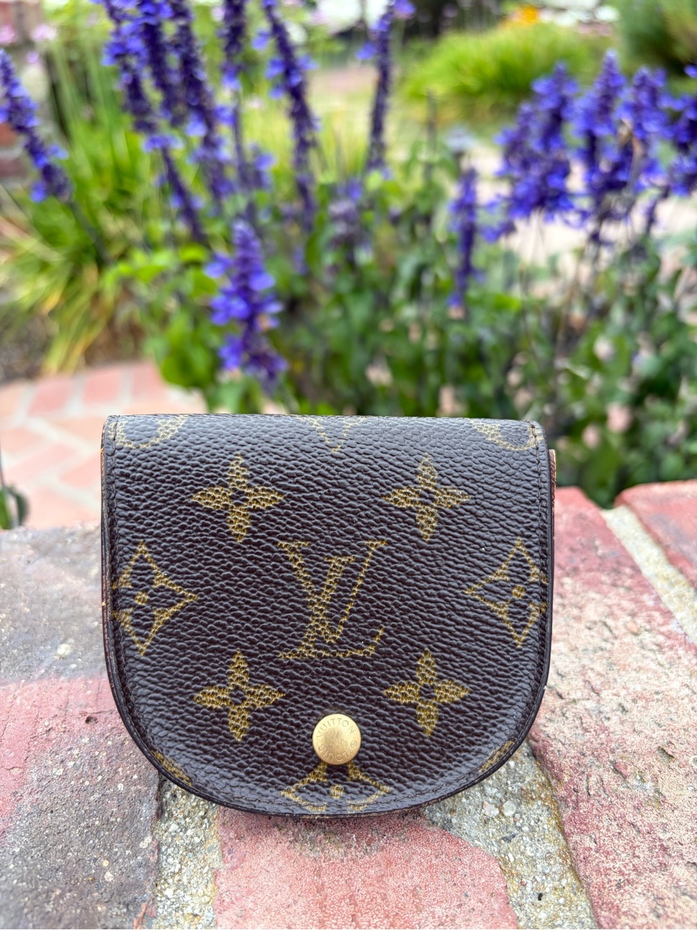 Rare Louis Vuitton Monogram Coin Pouch Mini Bag France 2002 DateCode Authentic